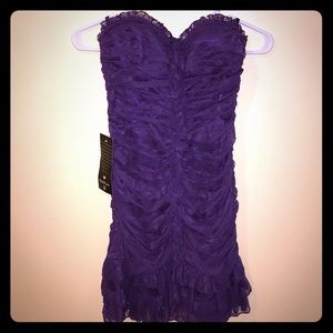 Bebe lace strapless dress